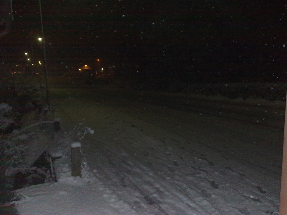 Snowing