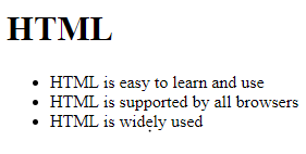 HTML output