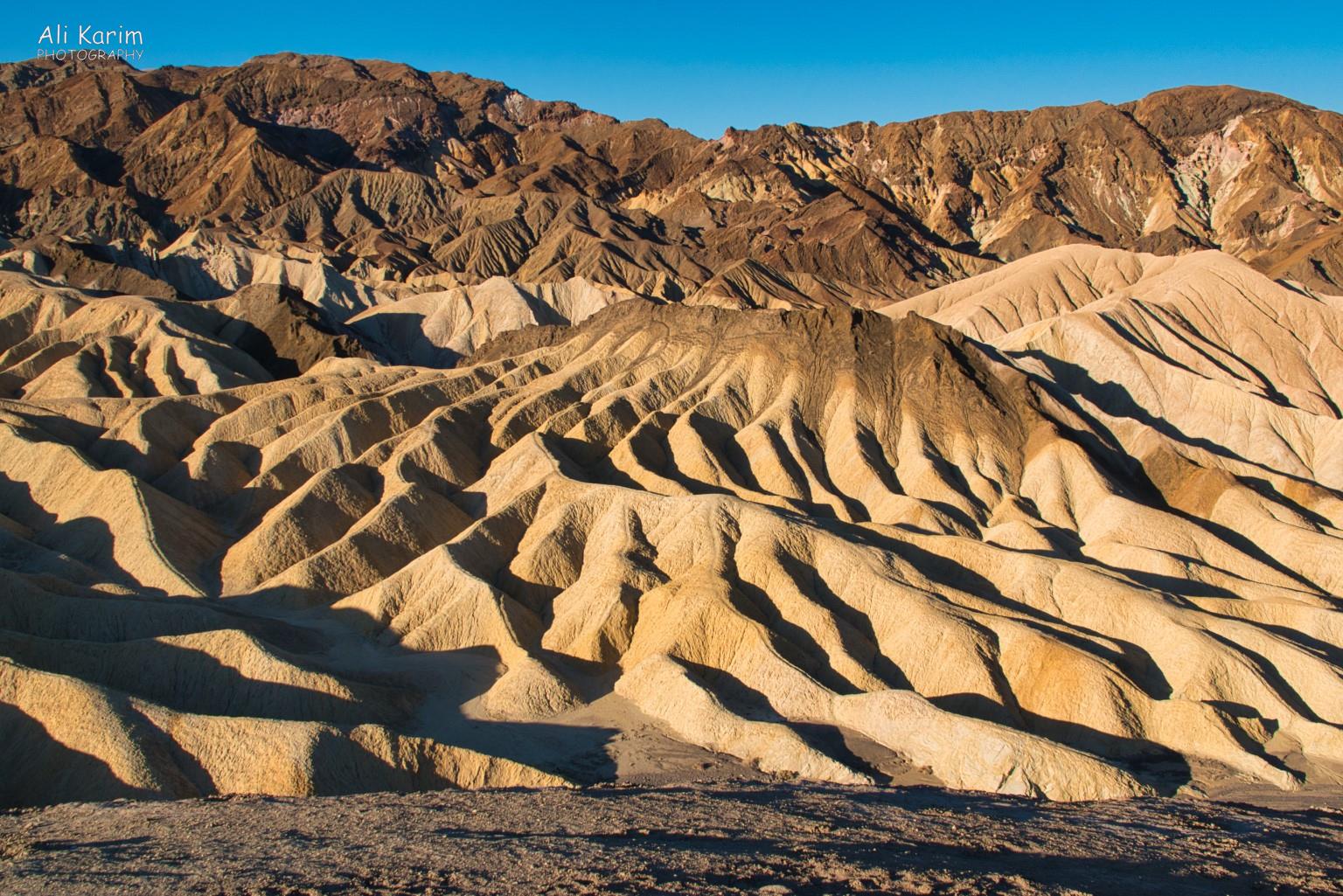 Badlands of Zabriskie Point; quite beautifully sculpted Death Valley National Park, June 2020, Badlands of Zabriskie Point; quite beautifully sculpted