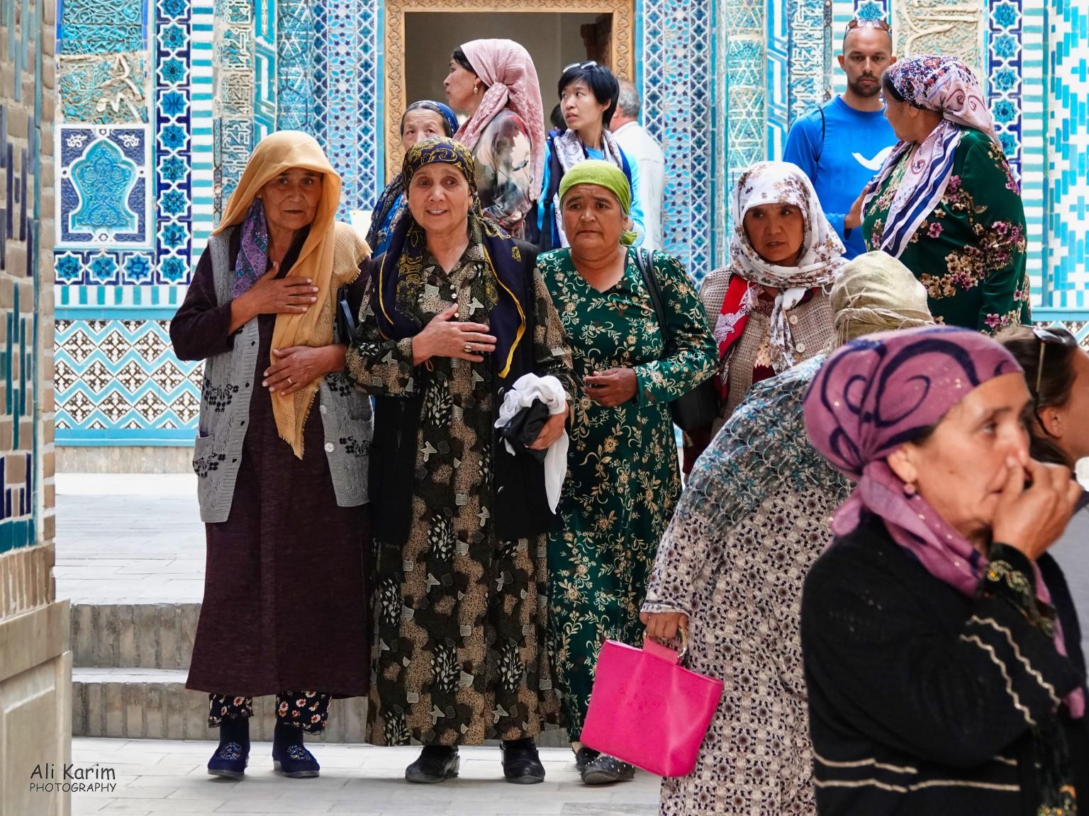 Locals enjoying and exploring the Shah-i-zinda More Samarkand, Locals enjoying and exploring the Shah-i-zinda