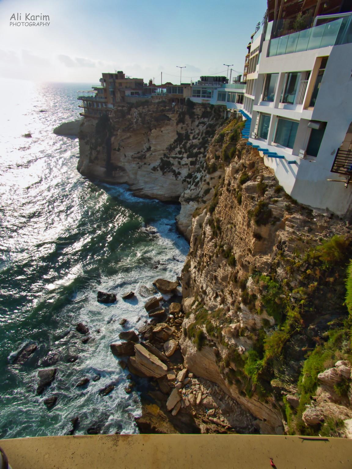 Many restaurants on the clifftops overlooking the Mediterranean near Raouche Rock; a little too close to the cliff edge for my comfort Many restaurants on the clifftops overlooking the Mediterranean near Raouche Rock; a little too close to the cliff edge for my comfort
