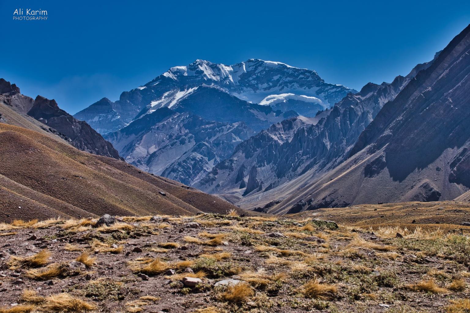 Beautiful Aconcagua mountain, with U shaped glacial valleys More Mendoza, Argentina Beautiful Aconcagua mountain, with U shaped glacial valleys