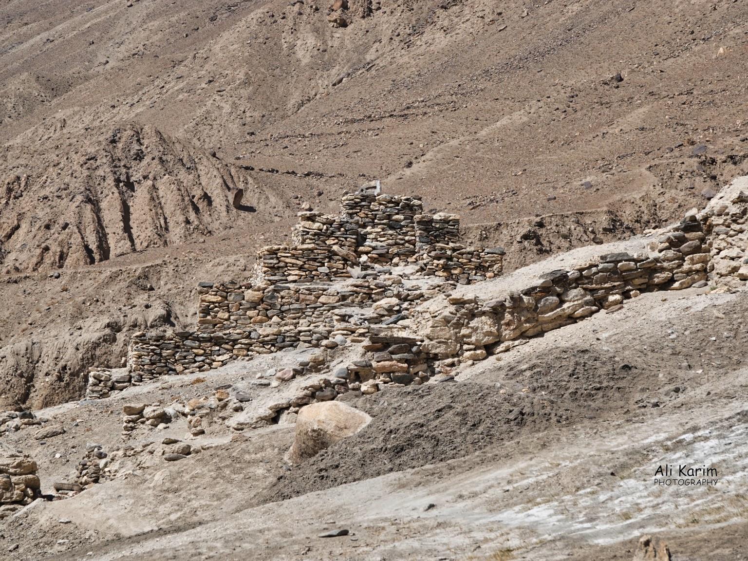 Langar, Bulunkul Tajikistan, Stupka from 5th to 6th century BC, made from rocks; and has its origin in Tibetan Buddhism