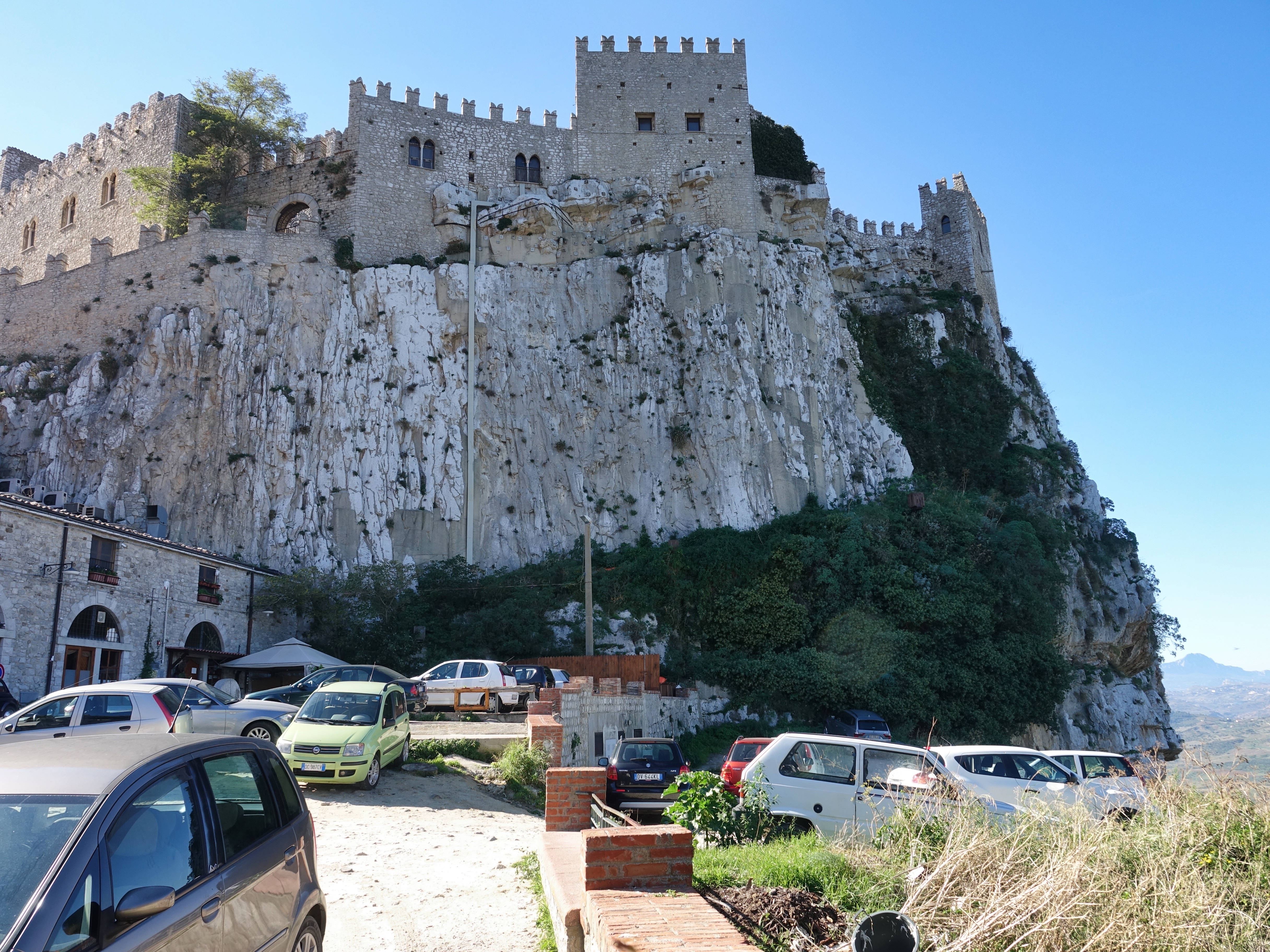 Impressive Norman castle at Caccamo (Castello di Caccamo), built on top of a sheer cliffside Impressive Norman castle at Caccamo (Castello di Caccamo), built on top of a sheer cliffside