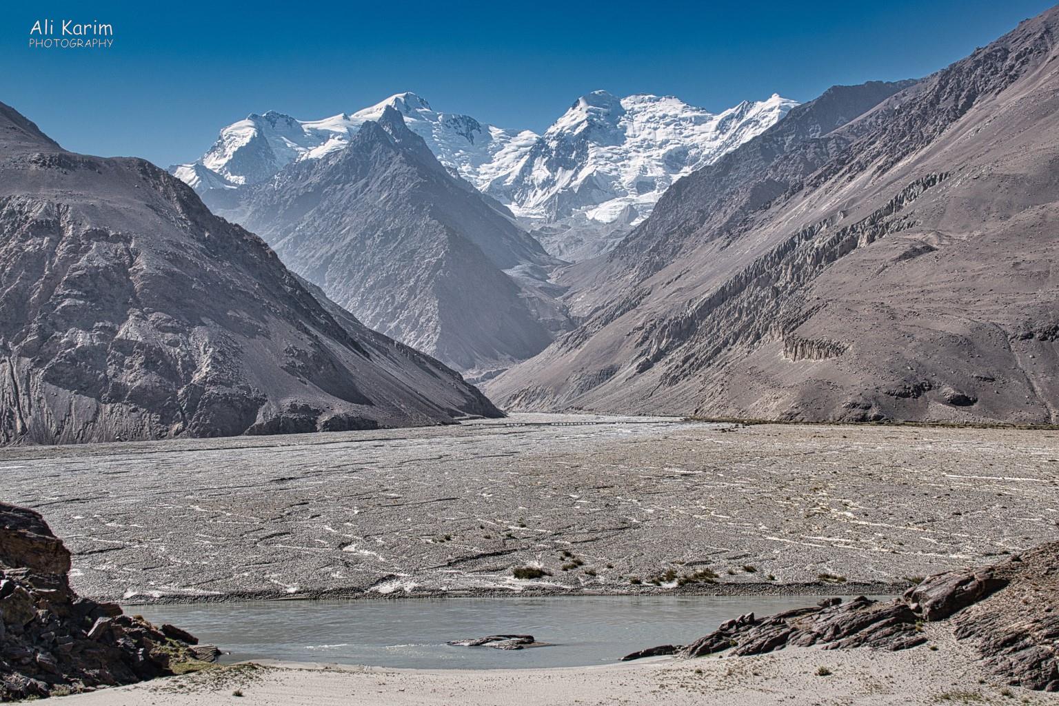 View of Afghan mountains beyond the Panj river Langar, Bulunkul Tajikistan, View of Afghan mountains beyond the Panj river