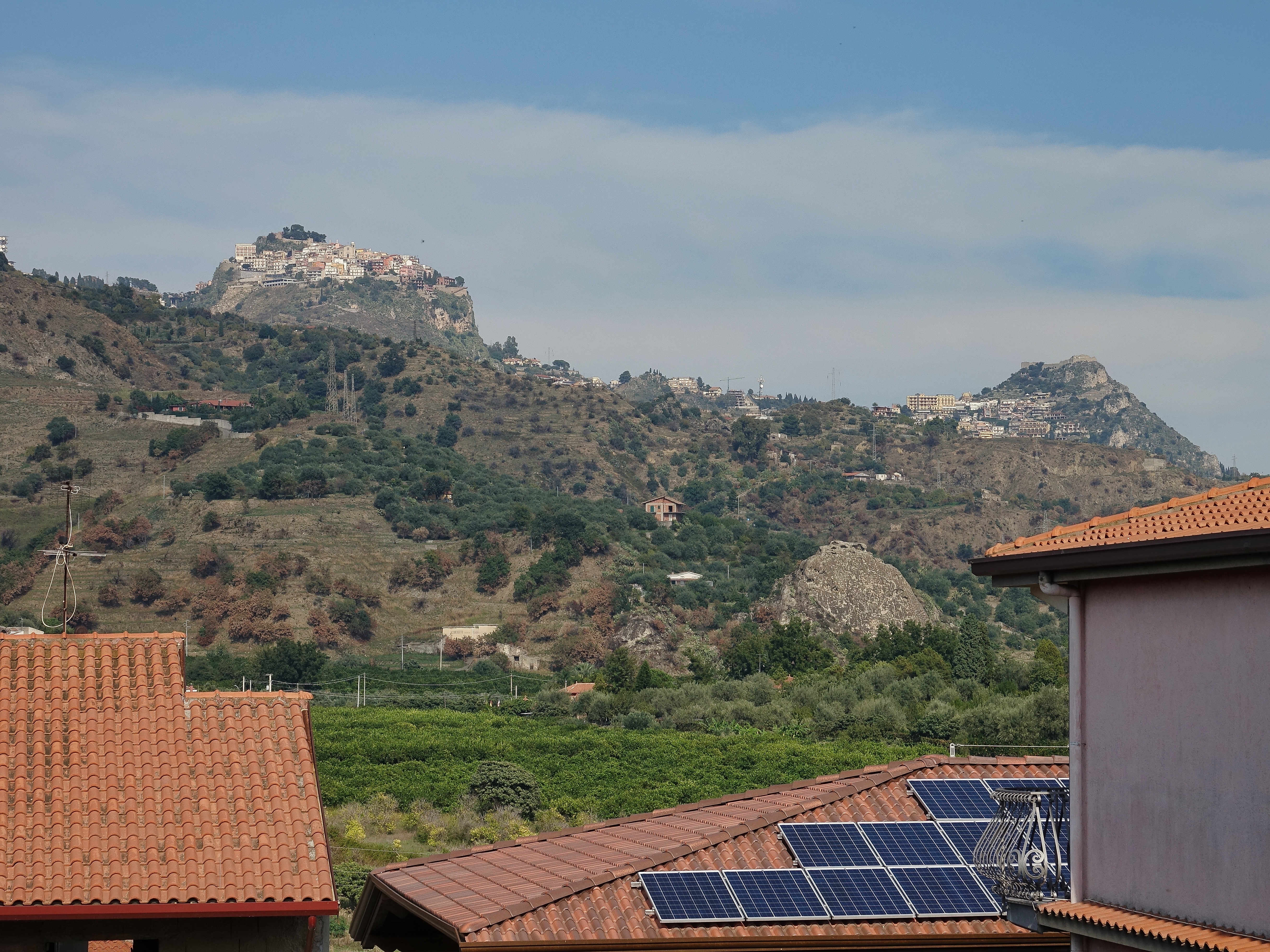 View of a hill town (Castel Mole) from our B&B View of a hill town (Castel Mole) from our B&B