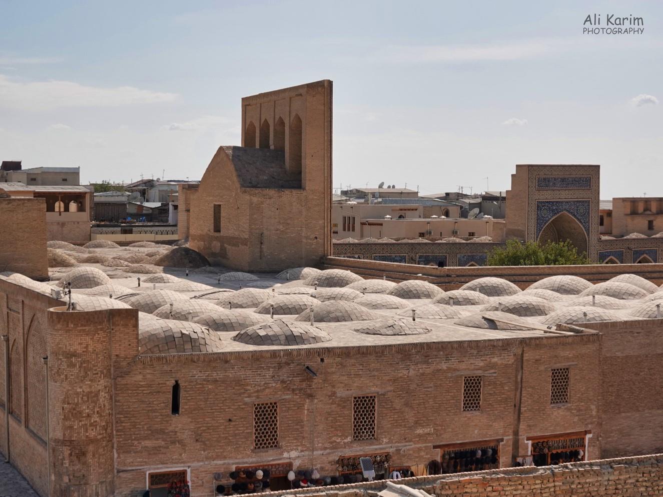 Bukhara, Oct 2019, Interesting view of the many domes of the Kalyan mosque rooftop