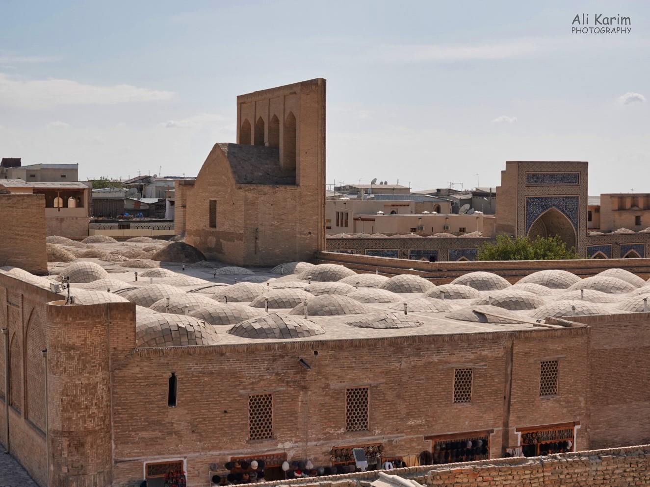 Interesting view of the many domes of the Kalyan mosque rooftop Bukhara, Oct 2019, Interesting view of the many domes of the Kalyan mosque rooftop