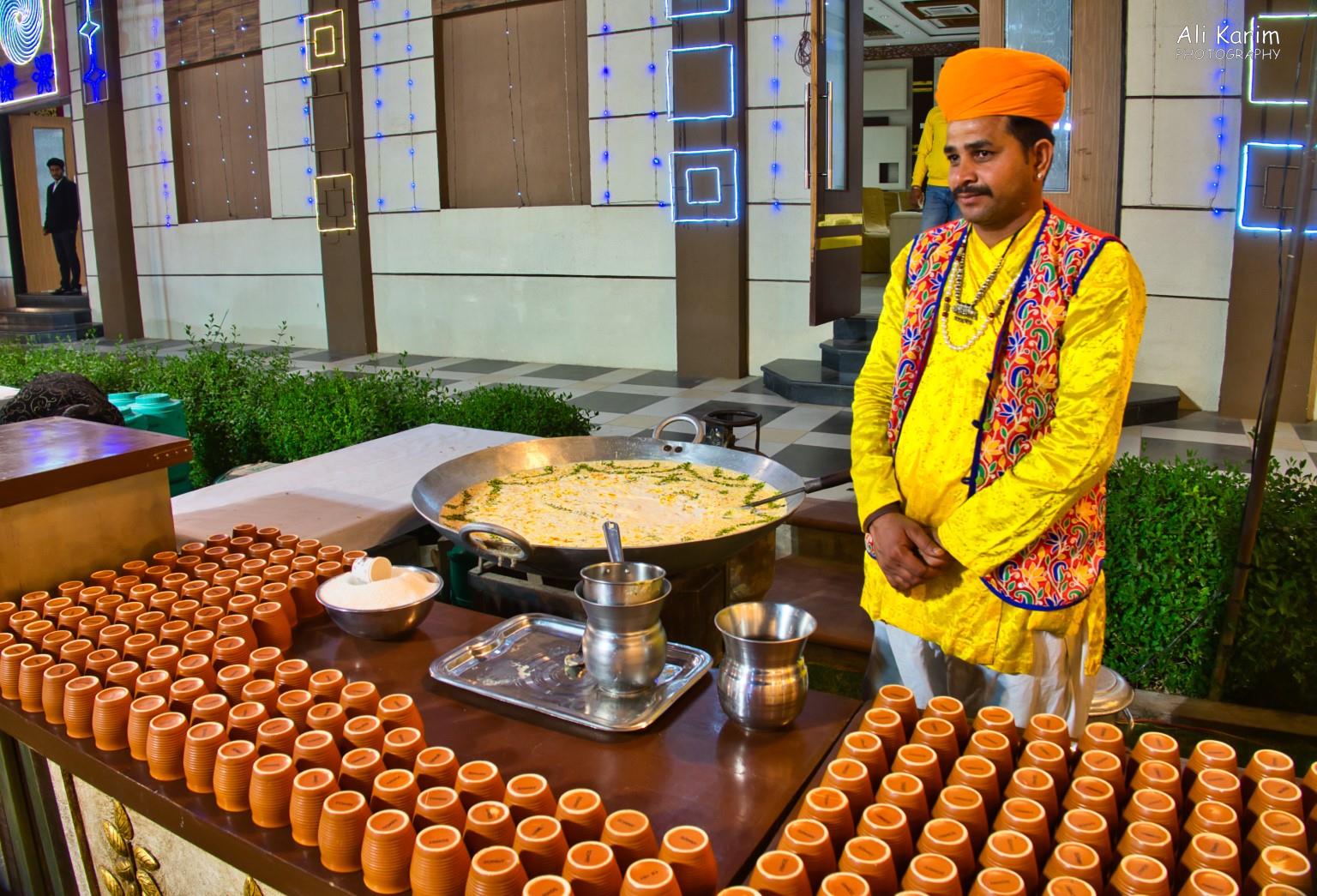 Drink of sweetened milk with kesar (saffron) Bikaner, Rajasthan Drink of sweetened milk with kesar (saffron)