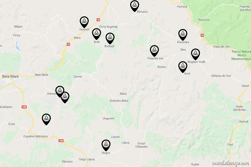 ruta itinerario iglesias de madera de maramures