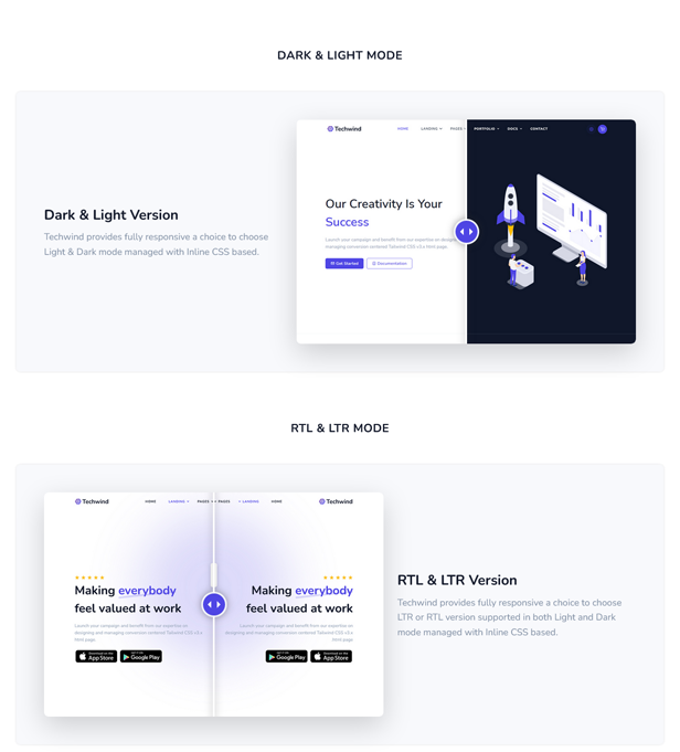 Techwind - Tailwind CSS Multipurpose Landing Page Template - 3