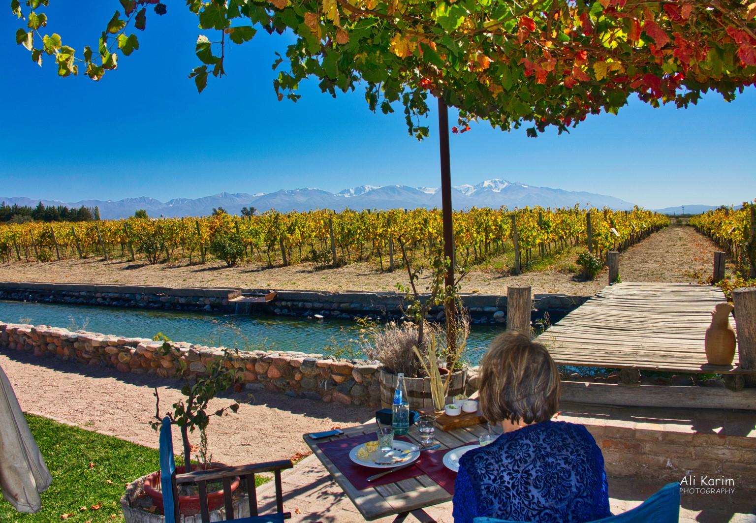 Beautiful restaurant location amongst wineries with a backdrop of the snowcapped Andes Mendoza, Argentina Beautiful restaurant location amongst wineries with a backdrop of the snowcapped Andes