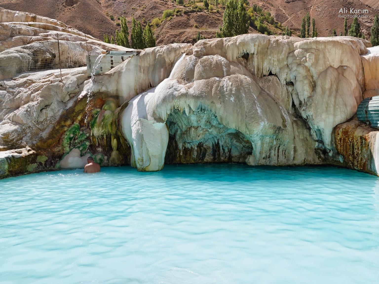 Natural hot springs pool at Garam Chasma Onto Khorog, Tajikistan, Natural hot springs pool at Garam Chasma