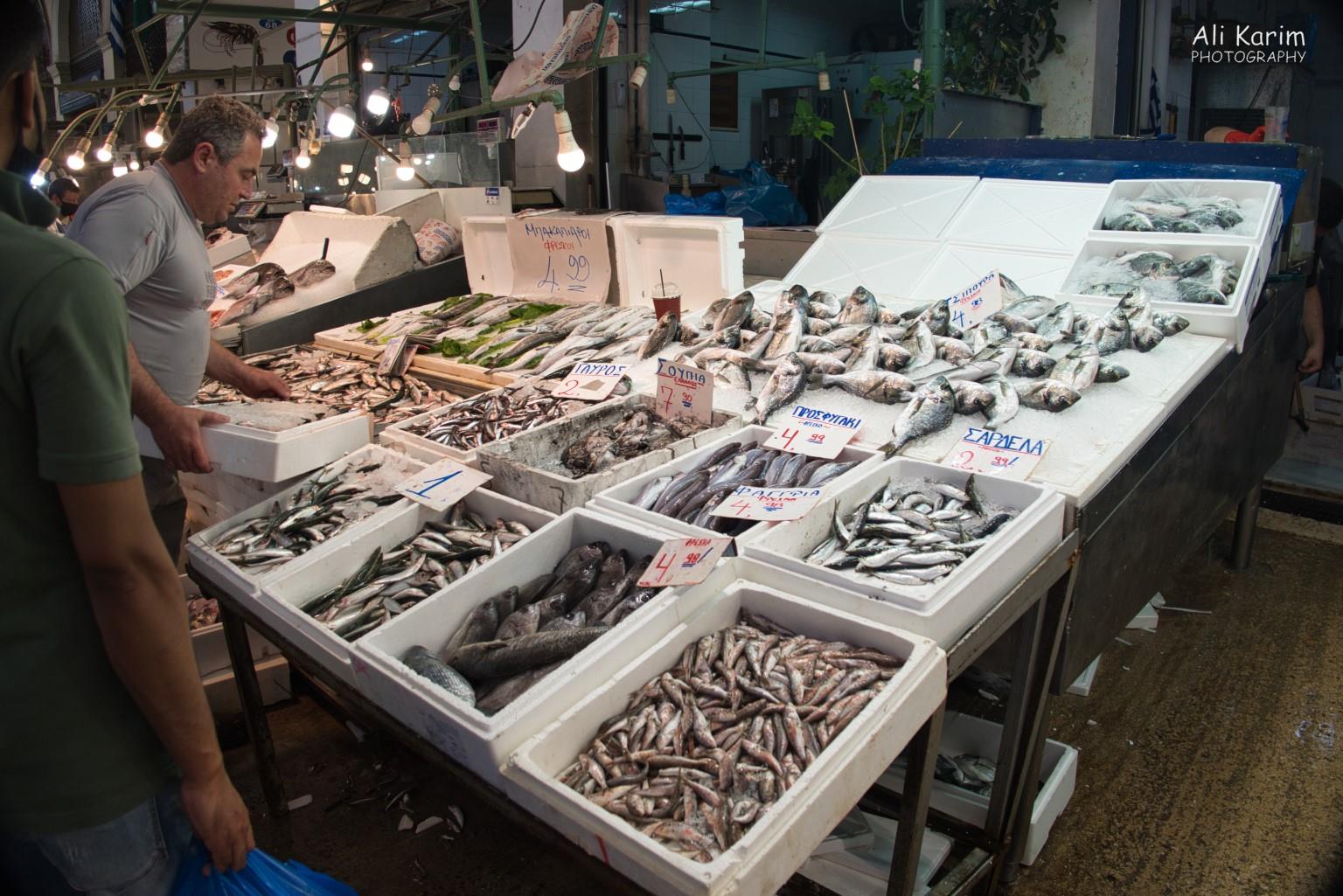 More fresh seafood More Athens, Greece, May 2021, More fresh seafood