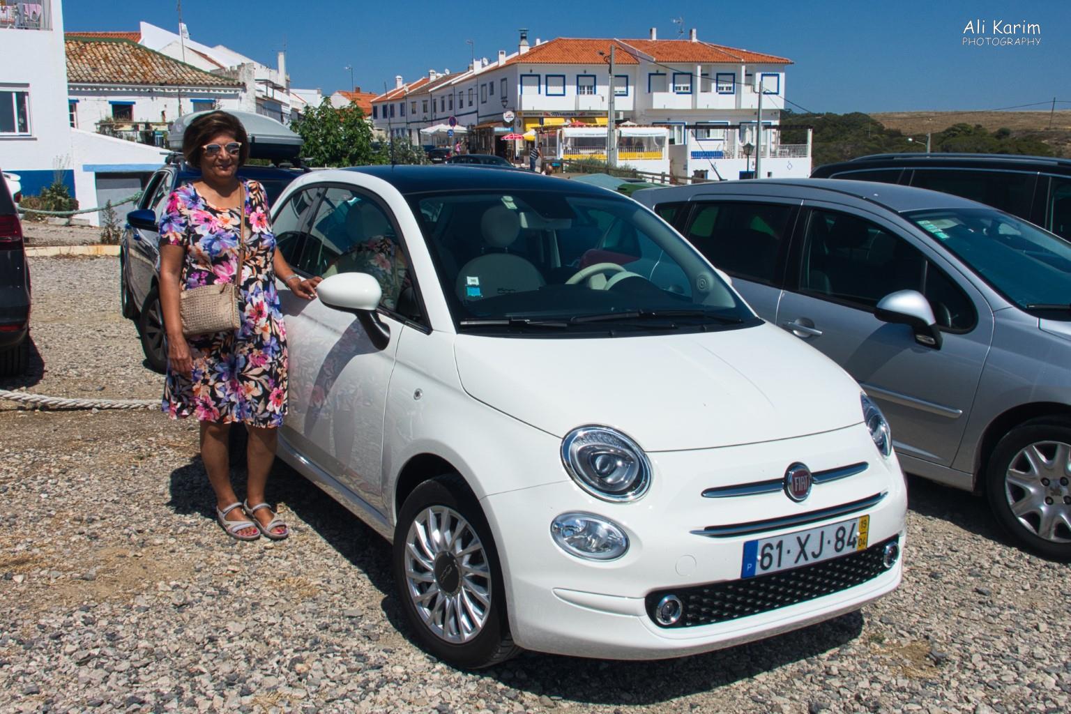 Younger model Fiat 500 Algarve, Portugal Younger model Fiat 500