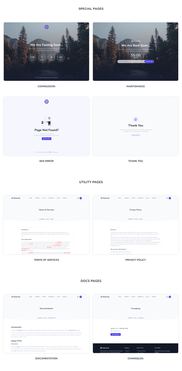 Techwind - Tailwind CSS Multipurpose Landing Page Template - 13