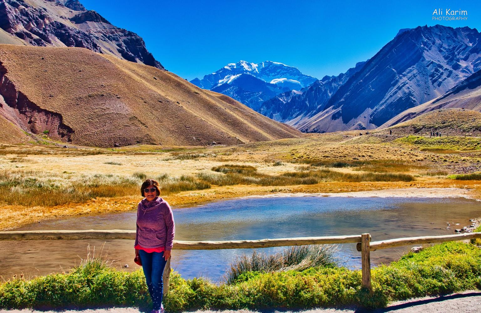 Many small lagoons from glacial meltwaters More Mendoza, Argentina Many small lagoons from glacial meltwaters