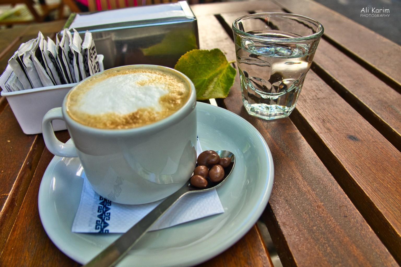 Coffee in Mendoza was always served with sparkling water; a nice touch Mendoza, Argentina Coffee in Mendoza was always served with sparkling water; a nice touch