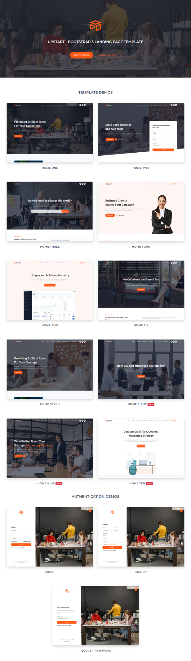 Upstart - Responsive Landing Template - 1