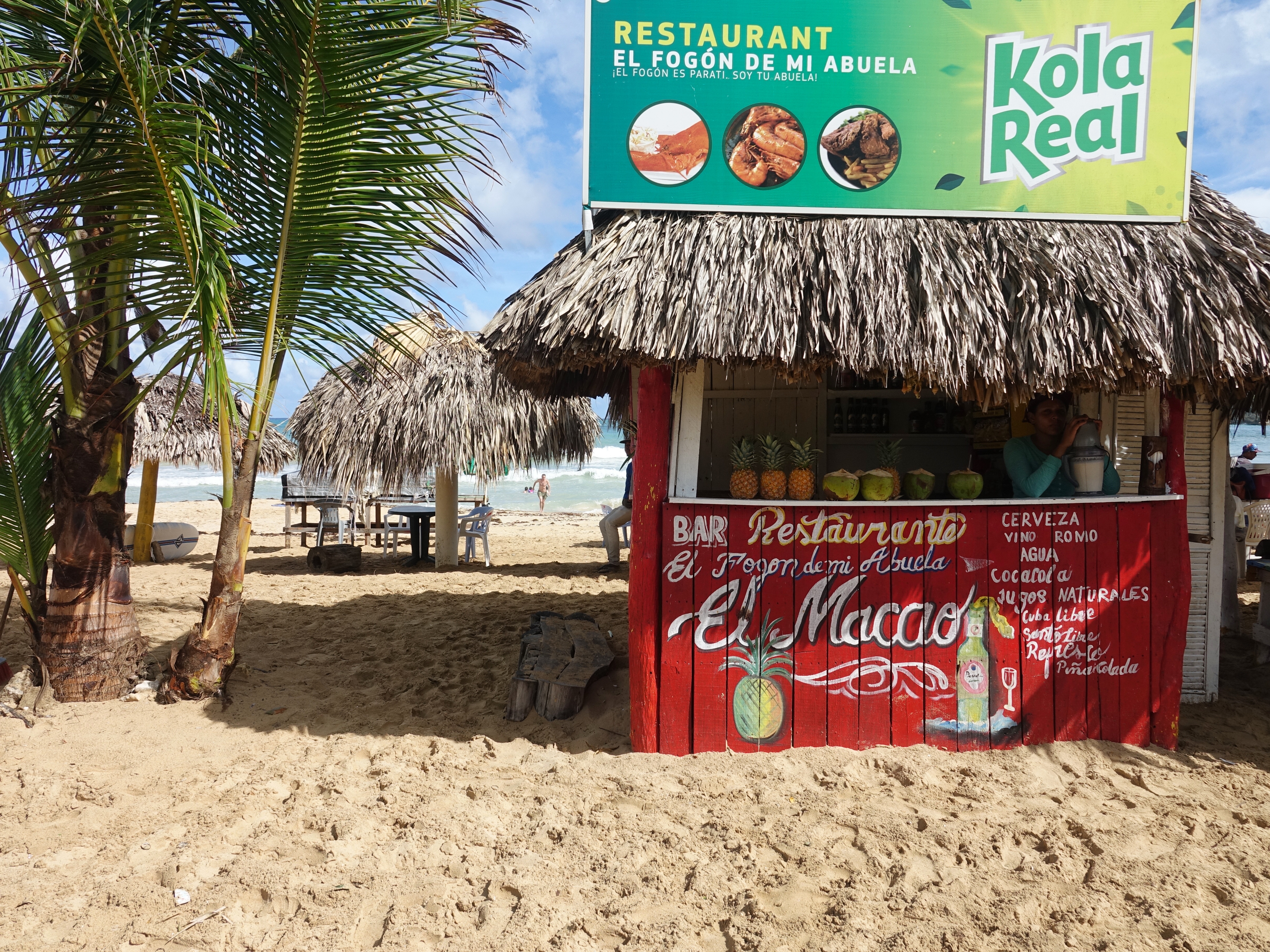 Coconut water on Playa Macao Coconut water on Playa Macao