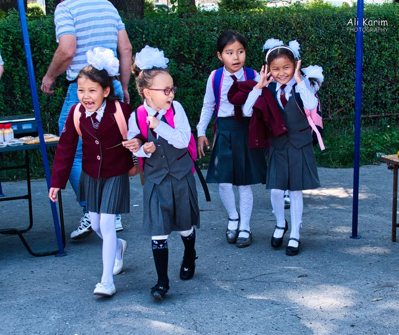 Giggling schoolgirls Silk Road 14 Bishkek Giggling schoolgirls
