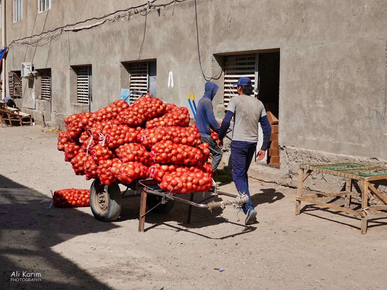 Onion shipment from Dushanbe being stored for sale More Khorog, Tajikistan Onion shipment from Dushanbe being stored for sale