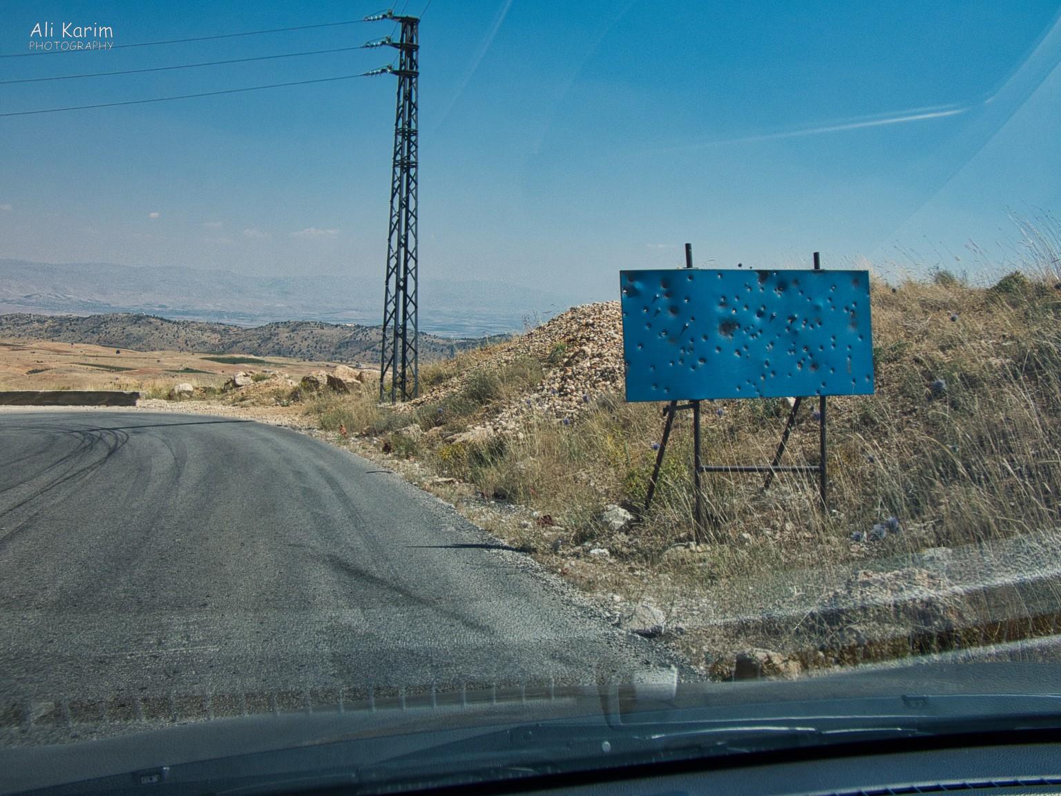 Interesting roadside sign Bsharri and Quadisha Valley Interesting roadside sign