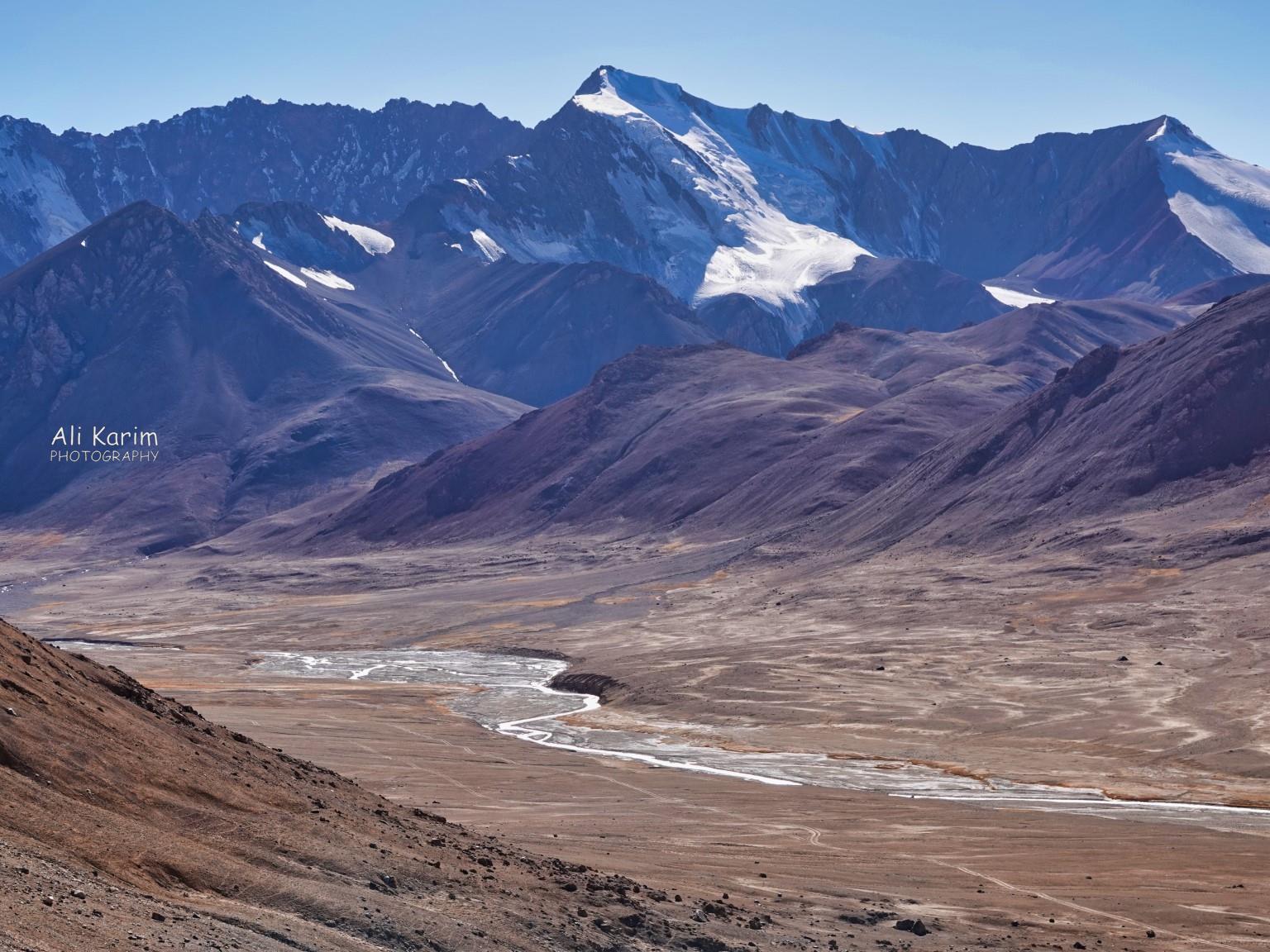 Beautiful landscape, the river giving the opportunity for some food for the livestock Silk Road 18: Murghab, Tajikistan Beautiful landscape, the river giving the opportunity for some food for the livestock