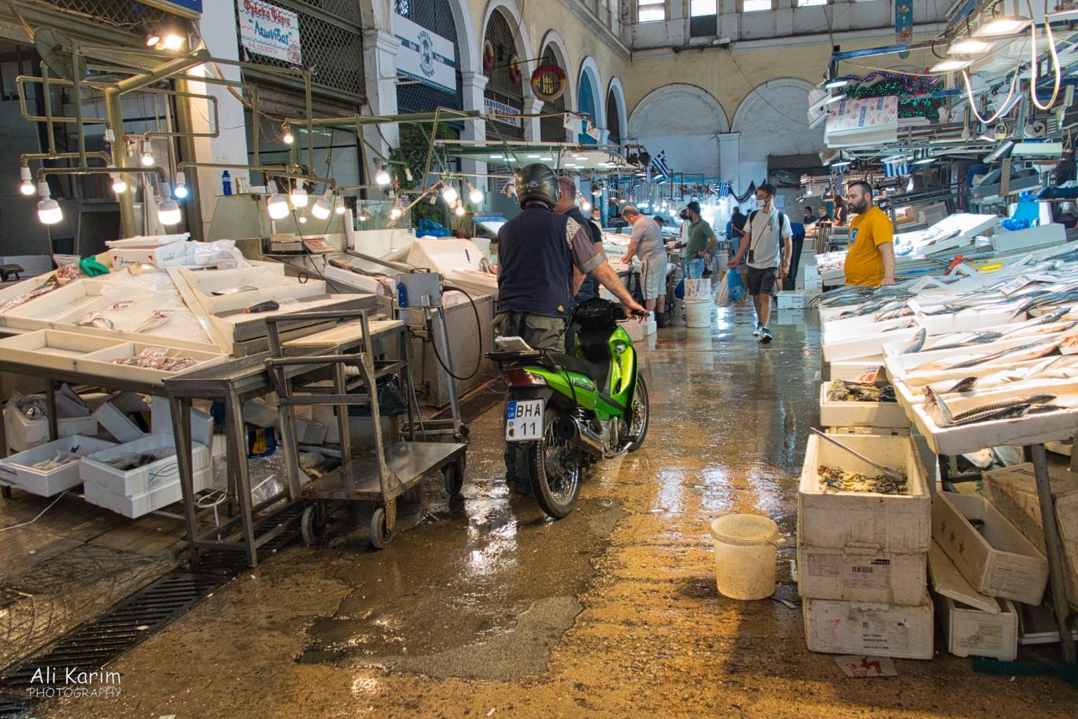 Even drive through fish market?? More Athens, Greece, May 2021, Even drive through fish market??