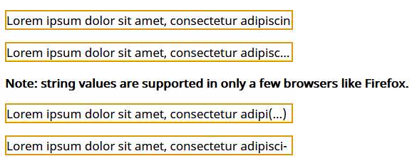 text-overflow values