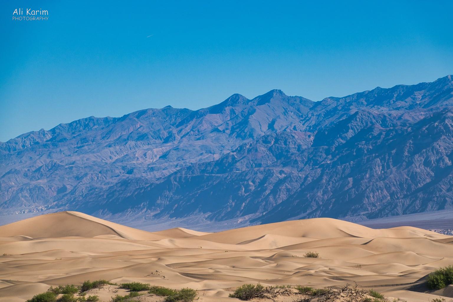 Untouched sand dunes with majestic backdrops Death Valley National Park, June 2020, Untouched sand dunes with majestic backdrops