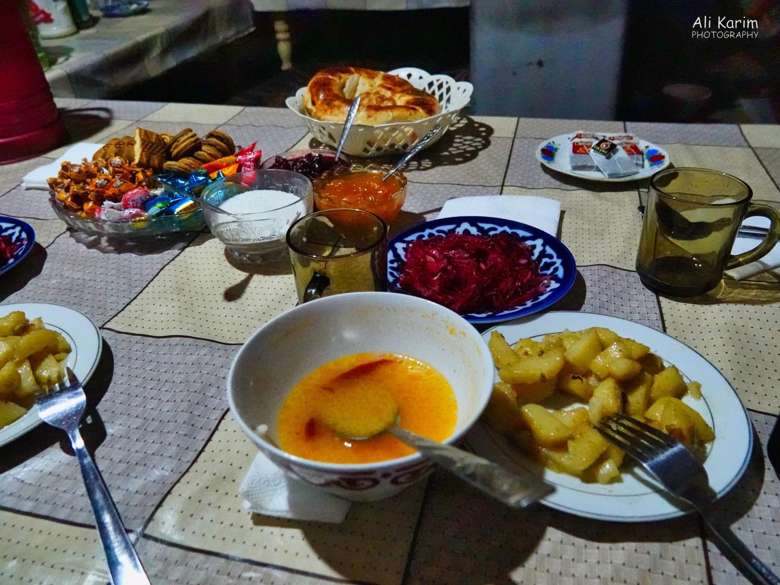 Dinner that night was vegetarian for us Silk Road 16: More Osh, Kyrgyzstan Dinner that night was vegetarian for us