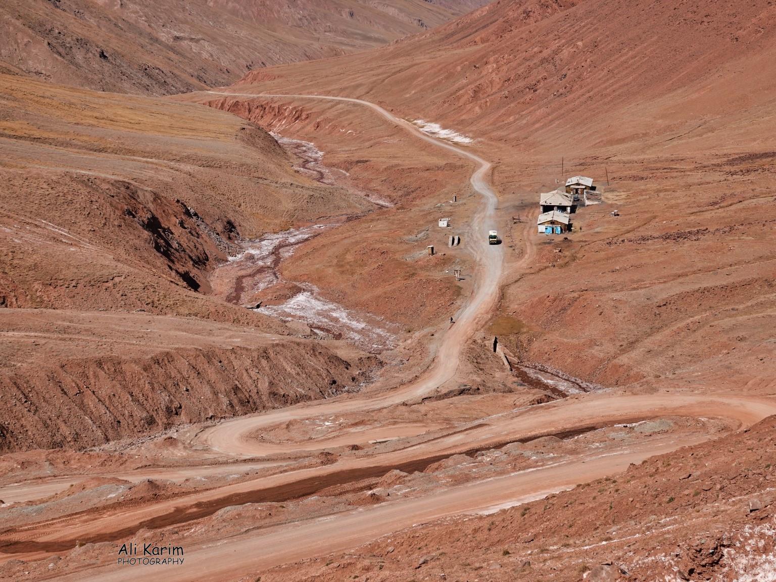 Still climbing up to the actual border; along this Pamir Highway. Note the lack of vegetation Silk Road 18: Murghab, Tajikistan Still climbing up to the actual border; along this Pamir Highway. Note the lack of vegetation