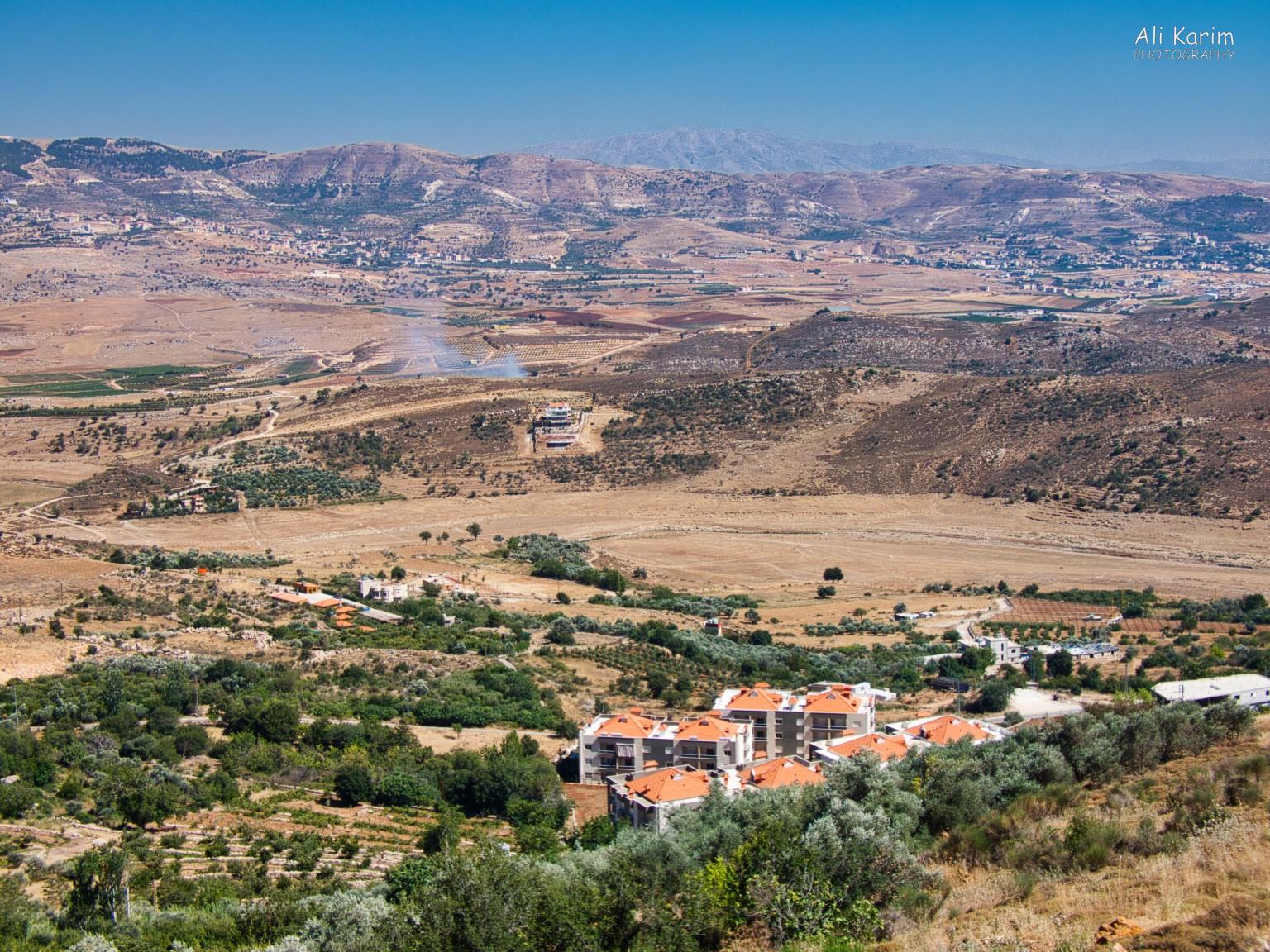 View of the Bekaa Valley and the Anti Lebanon mountains from the Blue Lake restaurant Bekaa Valley Winery, Chouf Mountains & the Druze View of the Bekaa Valley and the Anti Lebanon mountains from the Blue Lake restaurant