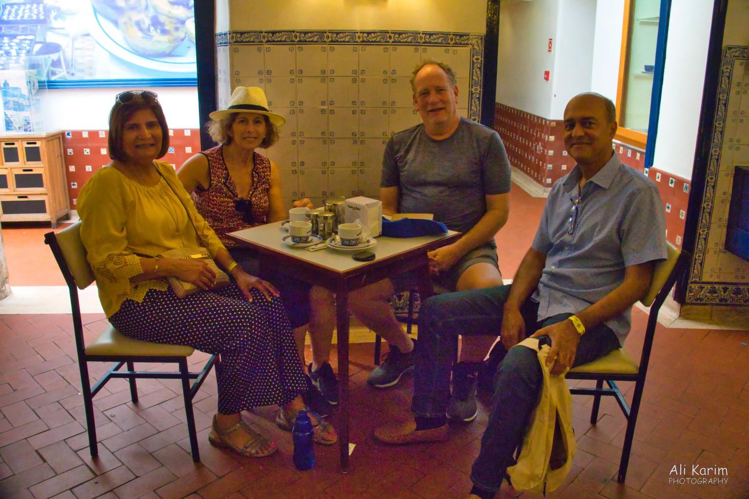 With the nice Israeli-Australian couple at Pastéis de Belem bakery Lisbon Portugal: With Oded & Oma at Pastéis de Belem bakery