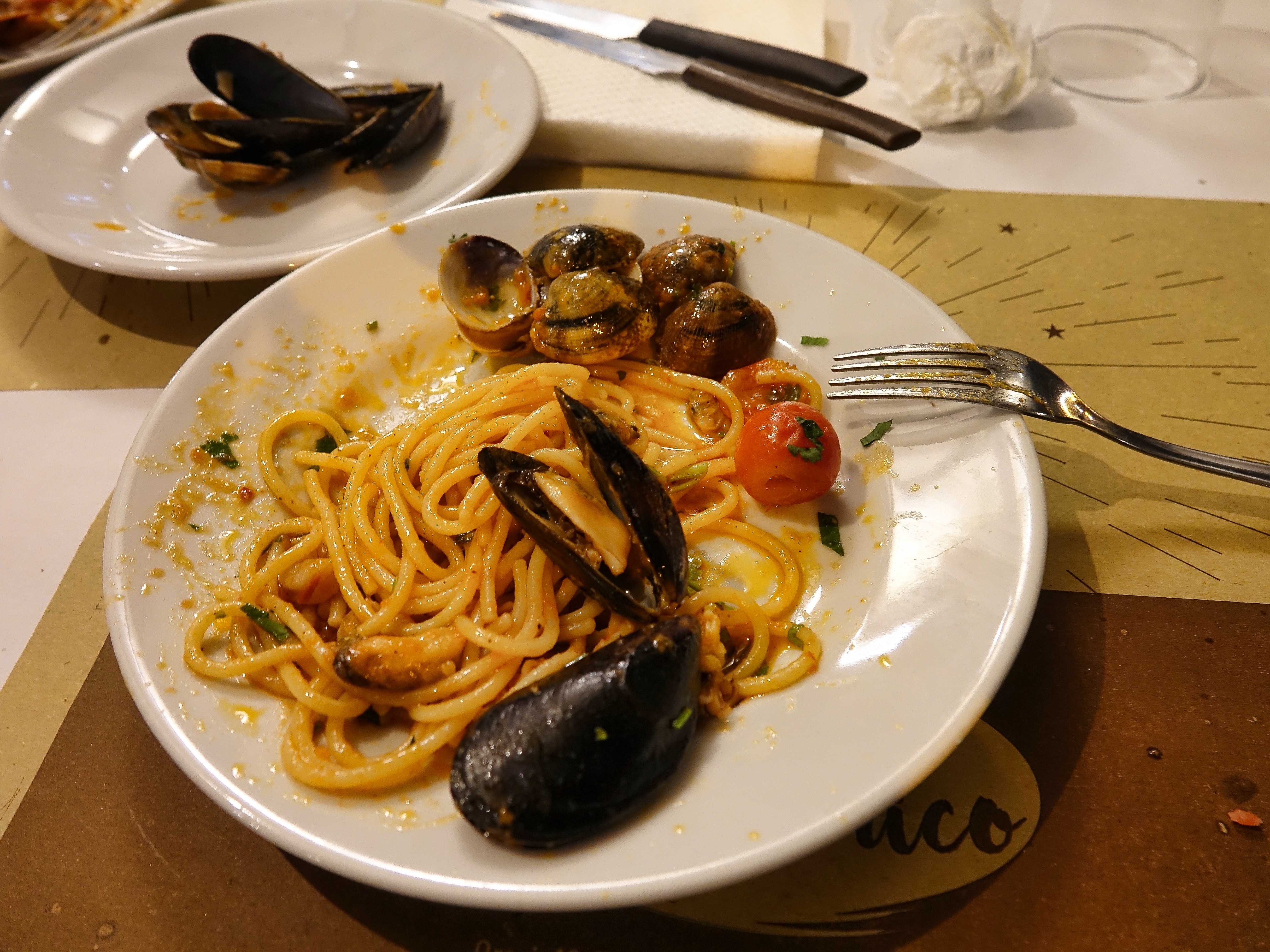 Seafood spaghetti Seafood spaghetti