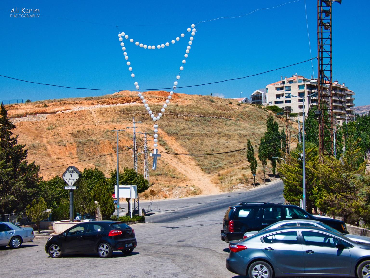 Rosary at entrance to Our Lady of Zahle church Bekaa Valley Winery, Chouf Mountains & the Druze Rosary at entrance to Our Lady of Zahle church