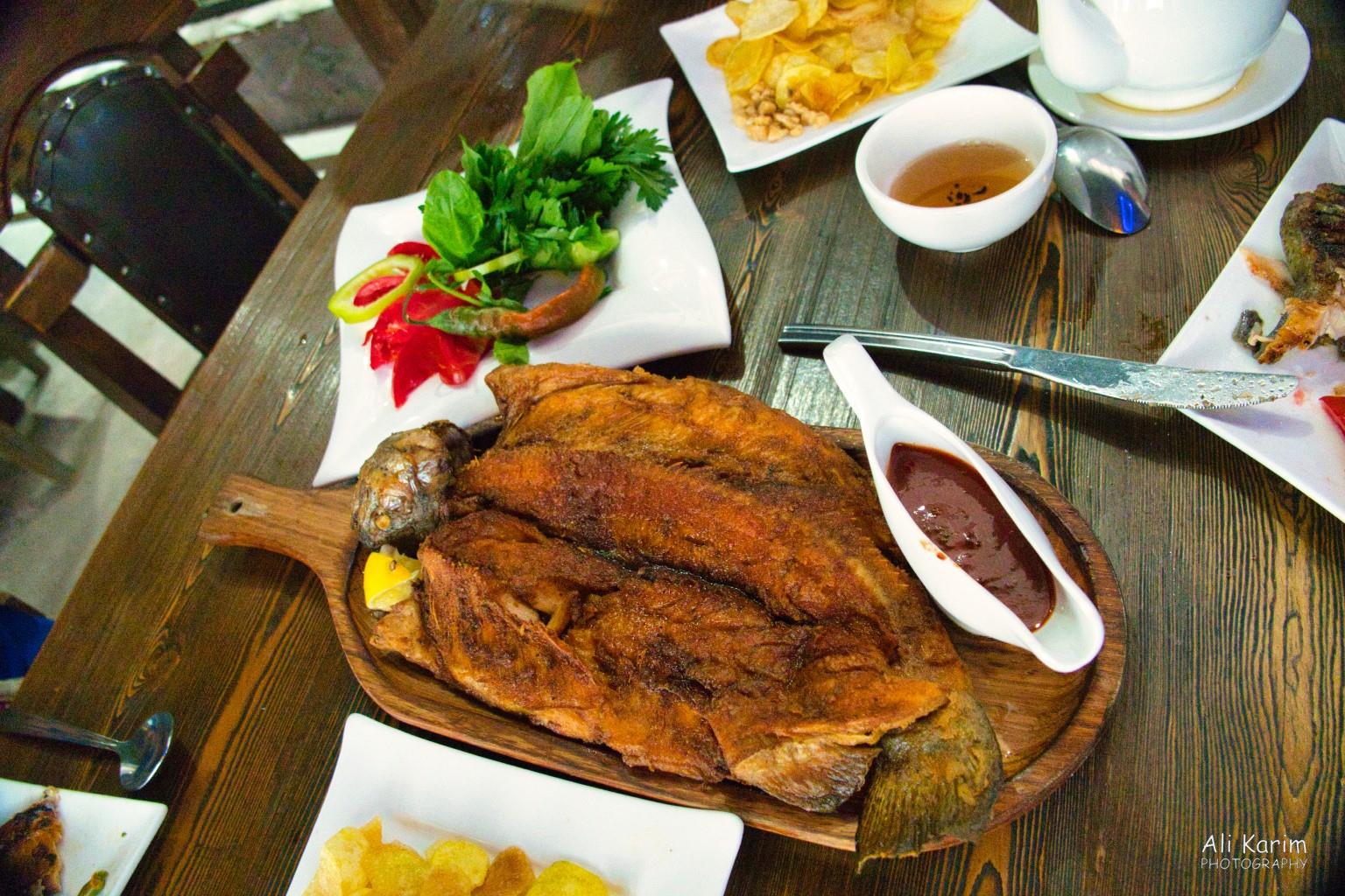 Lunch was at Café Parel nearby, where we had fish from Lake Nurel that we had passed when driving into Dushanbe More Dushanbe, Tajikistan Lunch was at Café Parel nearby, where we had fish from Lake Nurel that we had passed when driving into Dushanbe