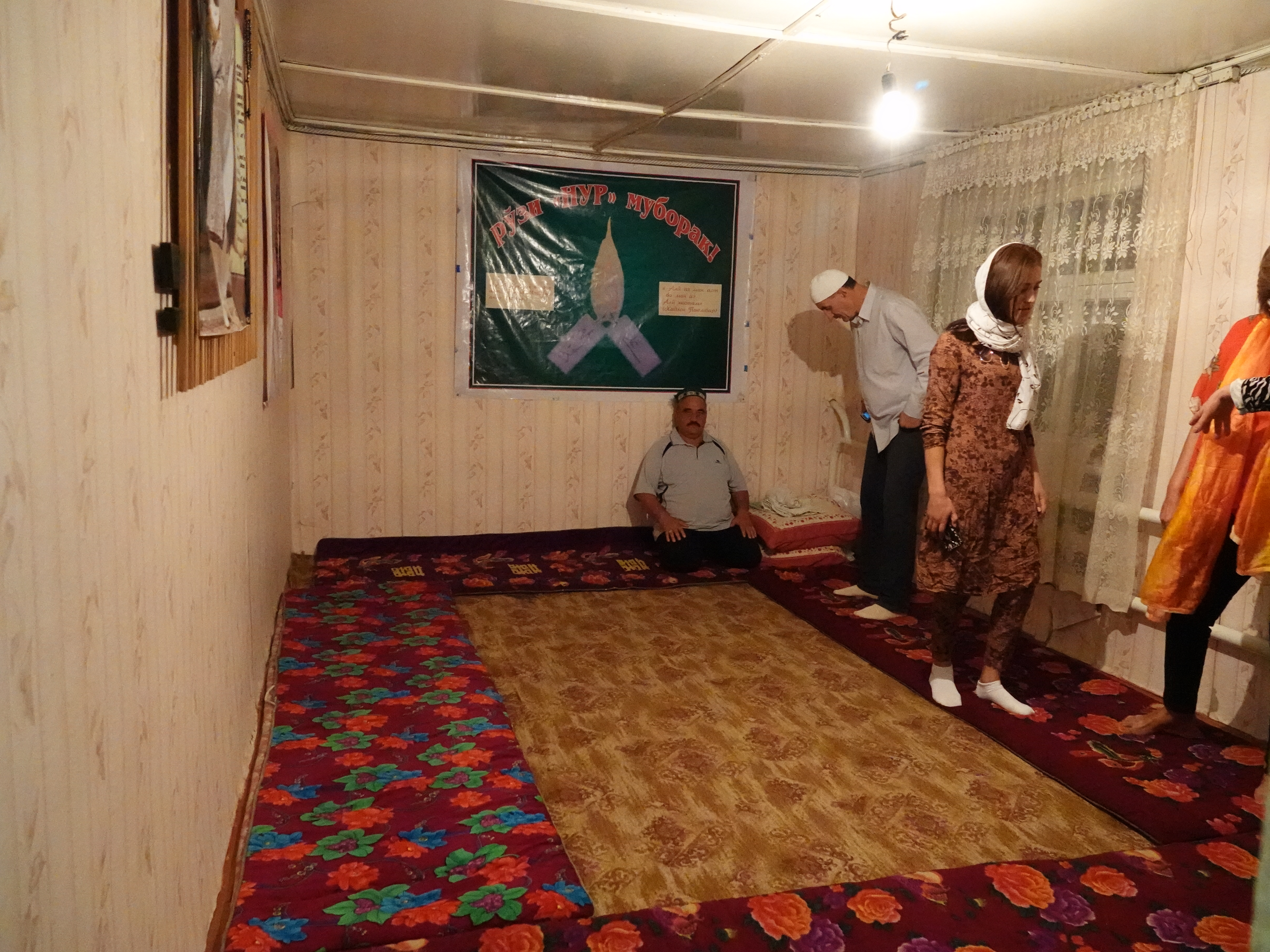 Prayer room upstairs Silk Road 16: More Osh, Kyrgyzstan Prayer room upstairs