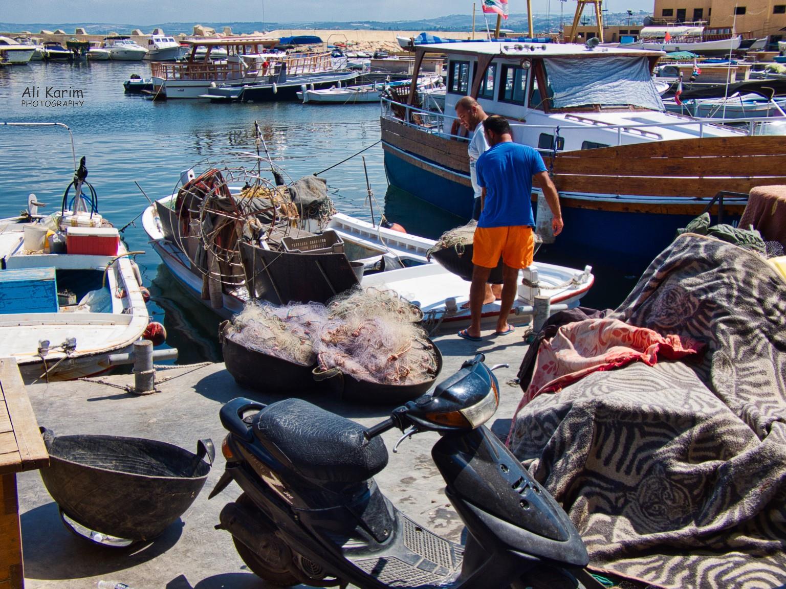 Getting ready for the next day’s fishing Sidon and Tyre Getting ready for the next day’s fishing