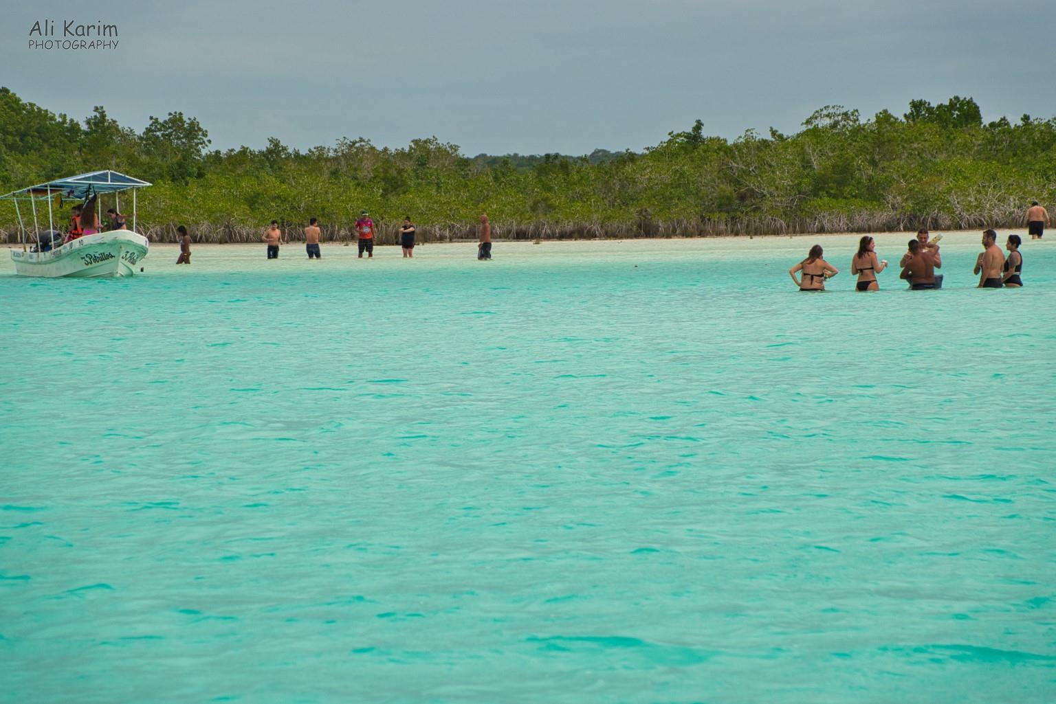 Bacalar & Mahahual, Mexico, Jan 2020, Shallow waters for swimming; note the multi colors