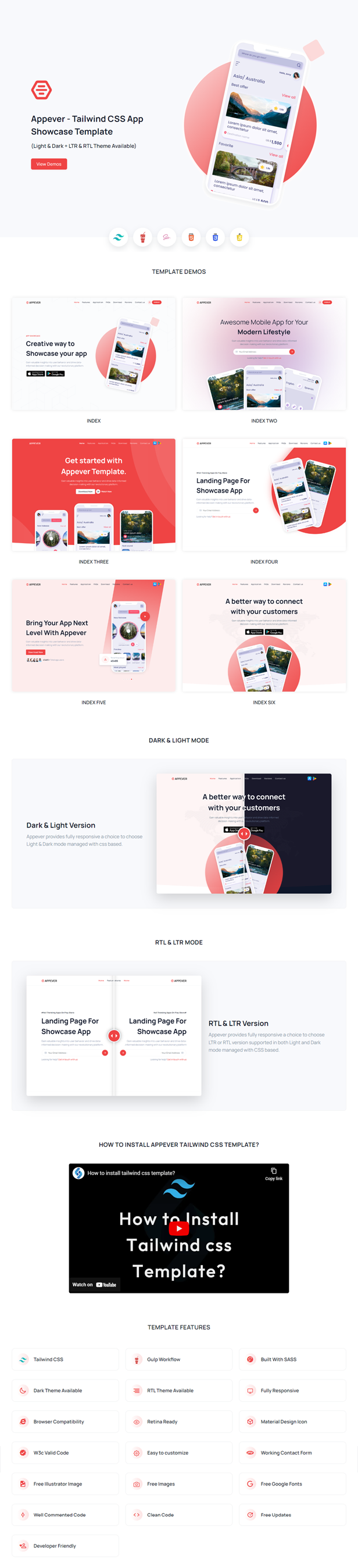 Appever - App Landing Template (Tailwind CSS) - 2