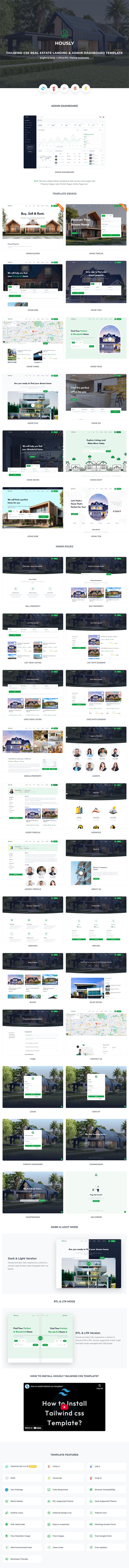 Hously - Tailwind CSS Real Estate HTML Template - 1