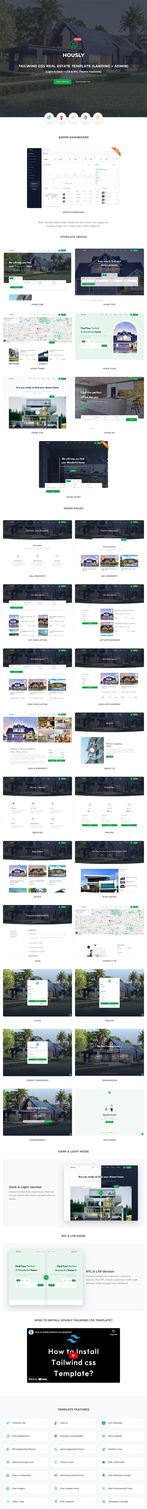 Hously - Tailwind CSS Real Estate HTML Template - 1