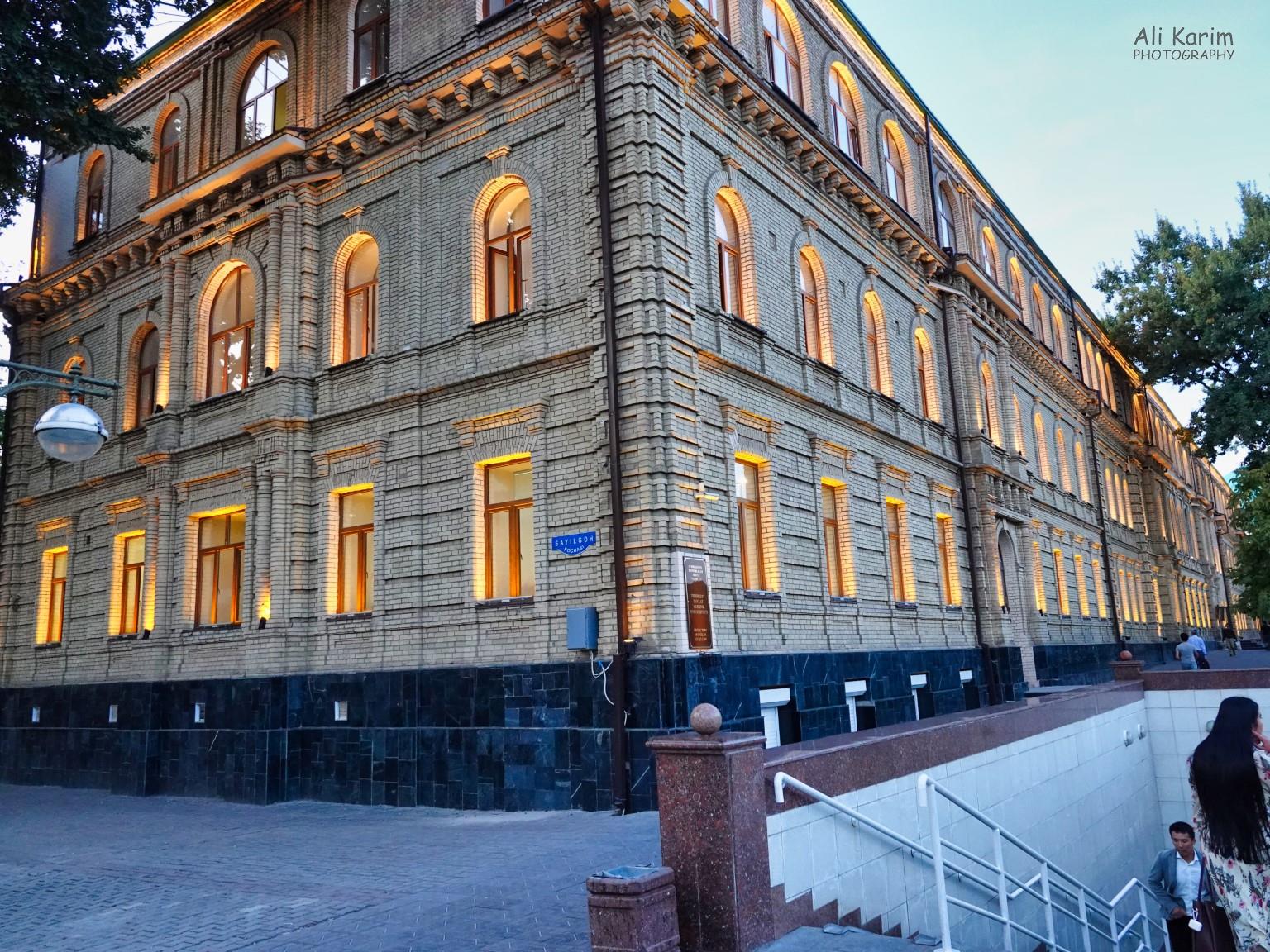 Law school. Each window was lit up at dusk; making the building stand out nicely Tashkent, Oct 2019, Law school. Each window was lit up at dusk; making the building stand out nicely