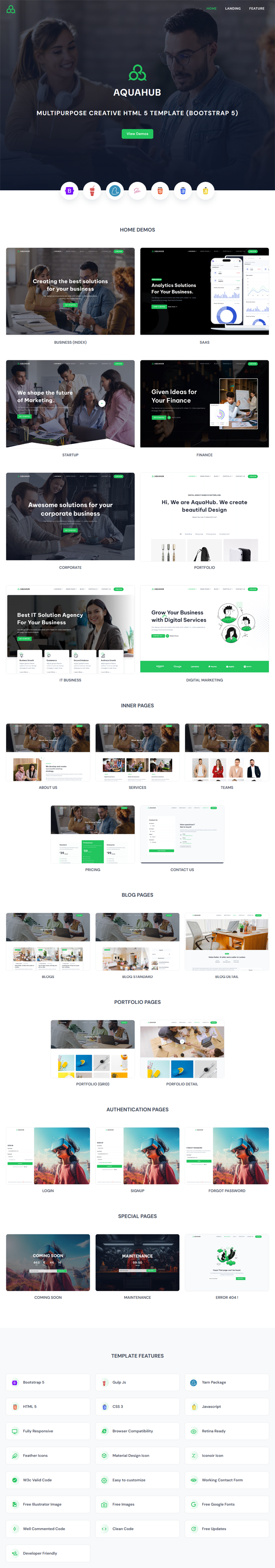 AquaHub - The Multipurpose HTML5 Template