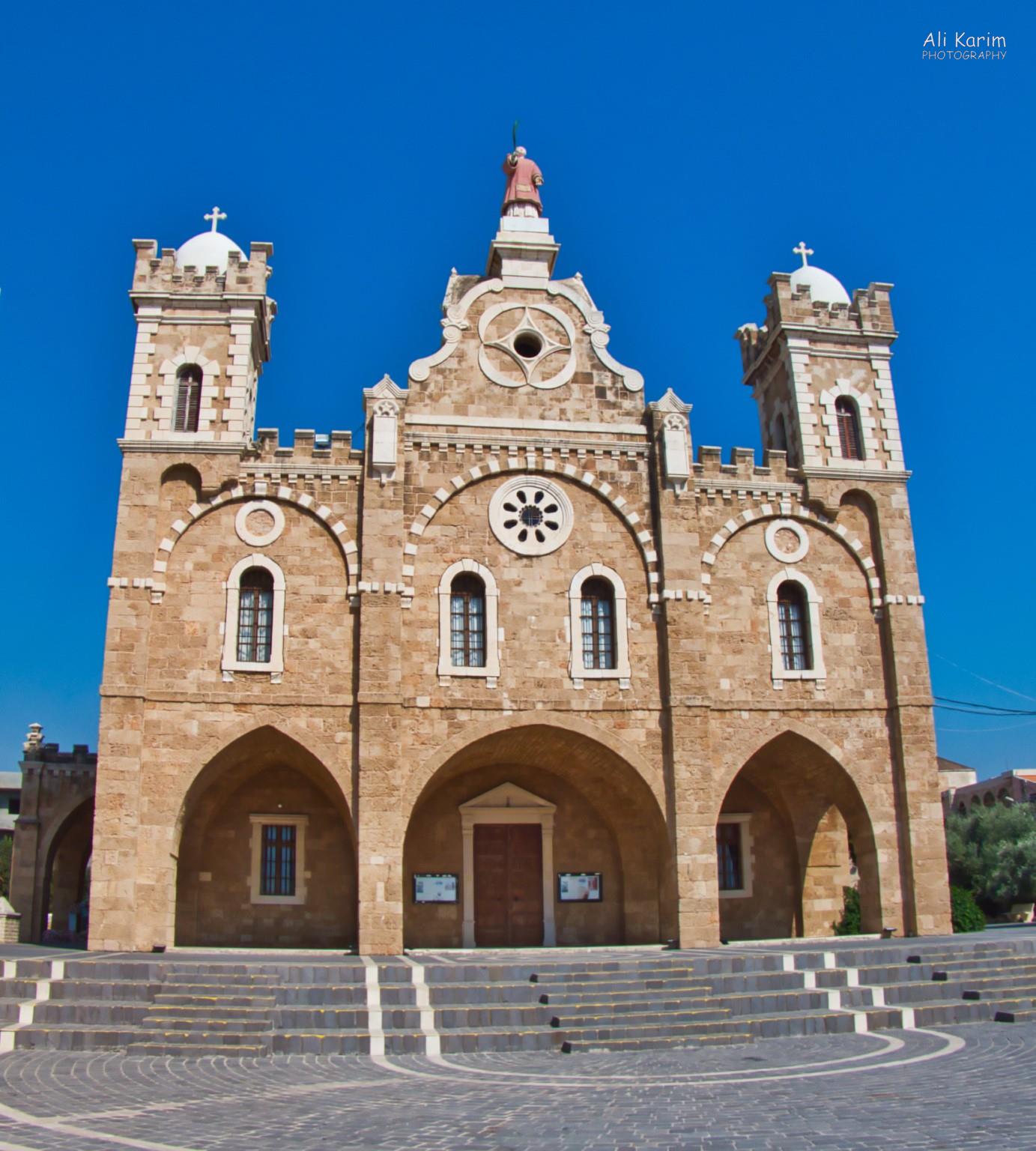 Saint Stephan’s cathedral, that overlooks the old port area of Batroun; note the guy with the sword on top Beirut to Tripoli Saint Stephan’s cathedral, that overlooks the old port area of Batroun; note the guy with the sword on top