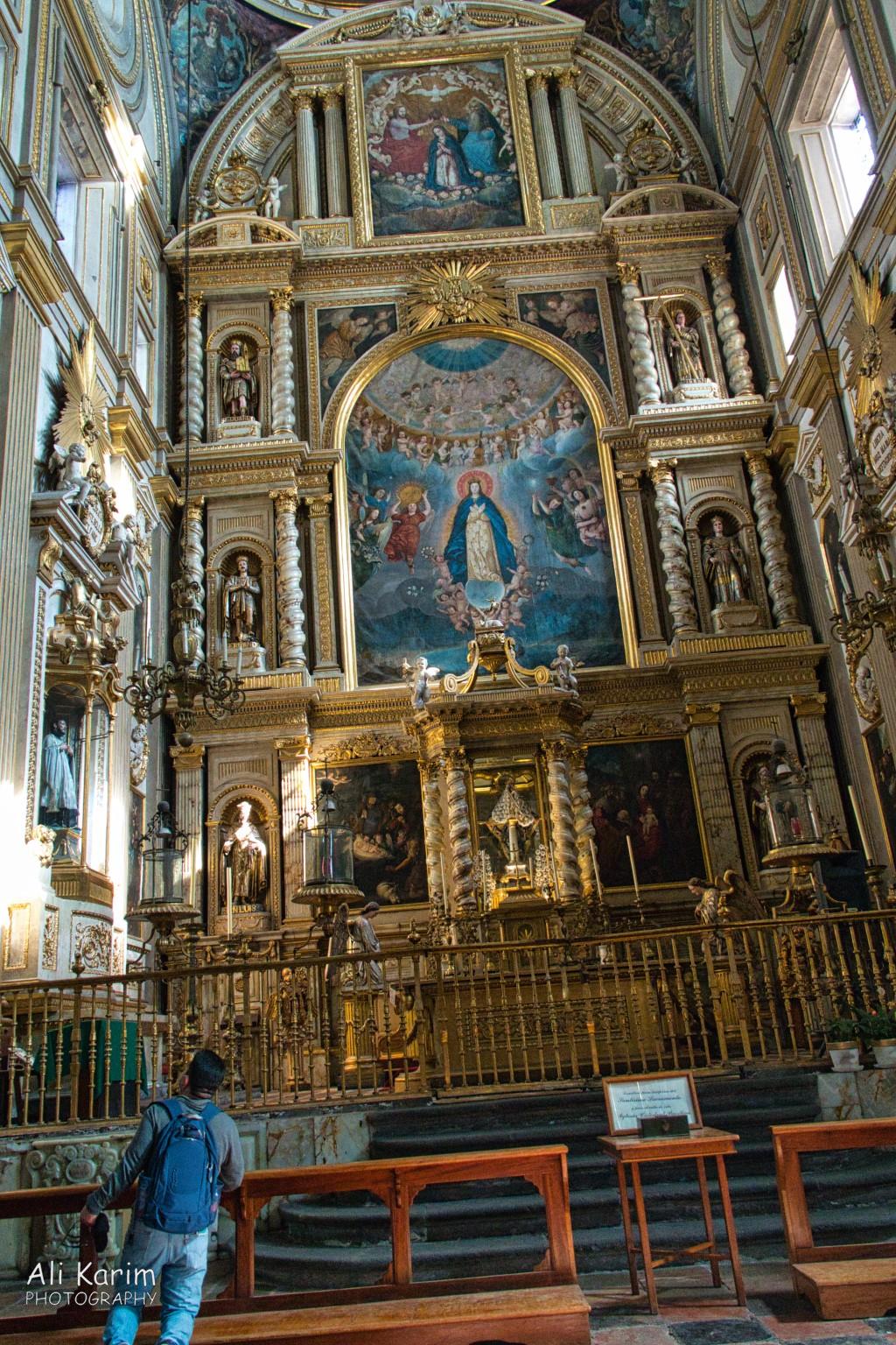 Puebla, Mexico Dec 2020, Altar of the Puebla Cathedral