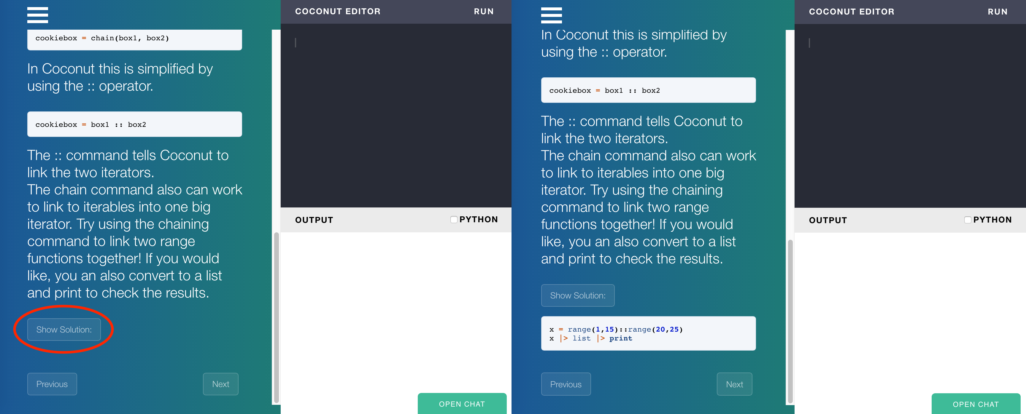 Show Solution Dropdowns