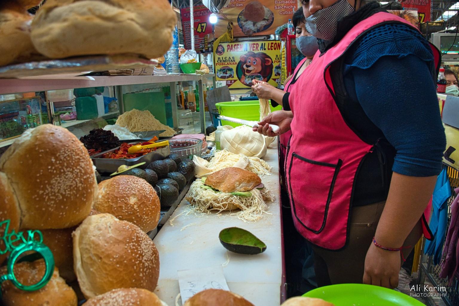 That cemita sandwich was really filling, with yummy cheese & avocado Puebla, Mexico Dec 2020, That cemita sandwich was really filling, with yummy cheese & avocado